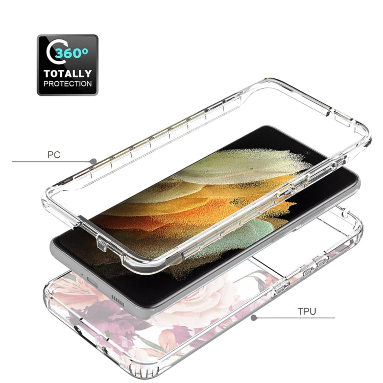 For Samsung Galaxy S21 Ultra 5G PC+TPU Transparent Painted Phone Case