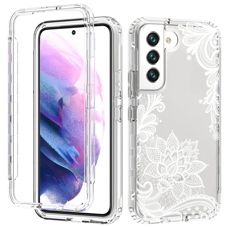 For Samsung Galaxy S22 5G PC+TPU Transparent Painted Phone Case