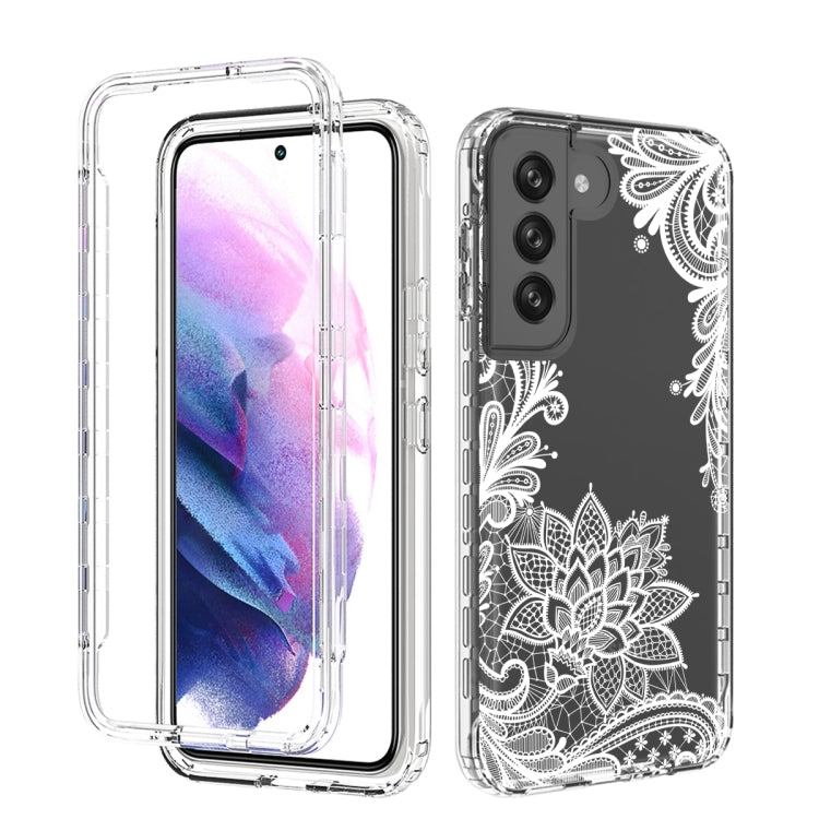 For Samsung Galaxy S22 5G PC+TPU Transparent Painted Phone Case