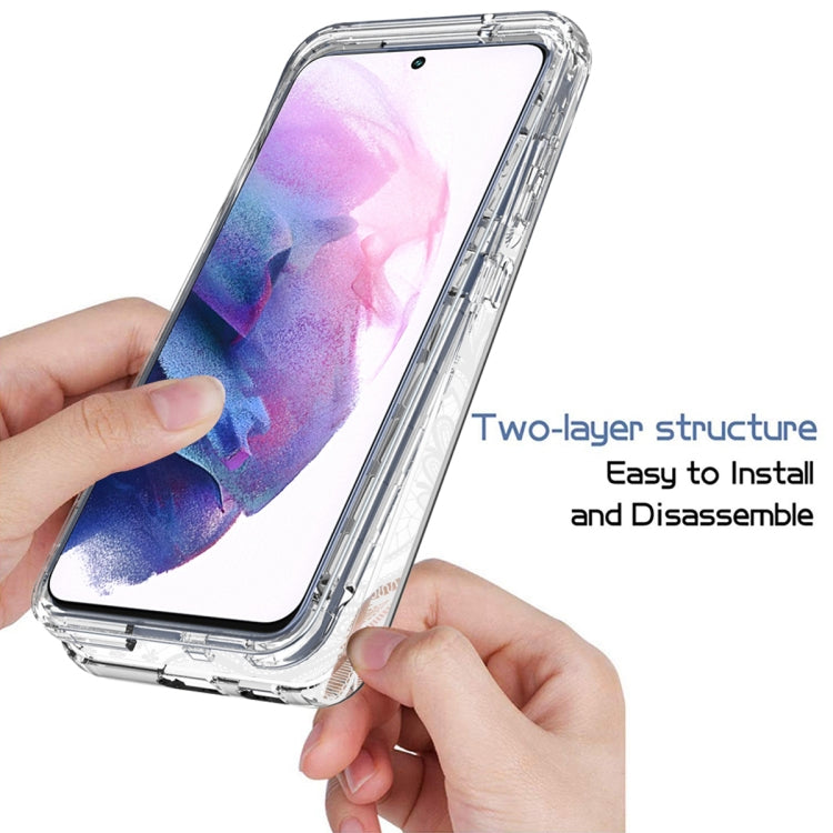 For Samsung Galaxy S22 5G PC+TPU Transparent Painted Phone Case