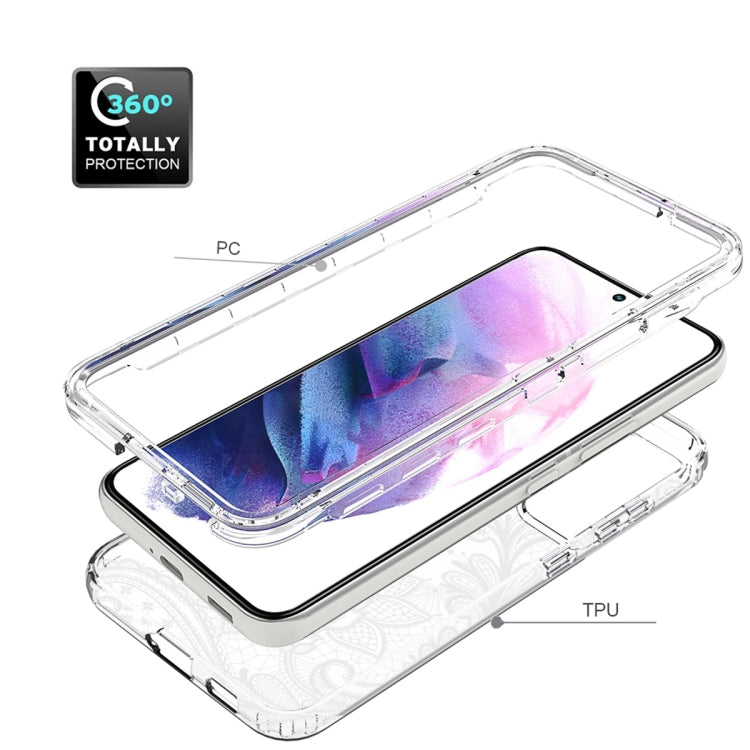 For Samsung Galaxy S22 5G PC+TPU Transparent Painted Phone Case