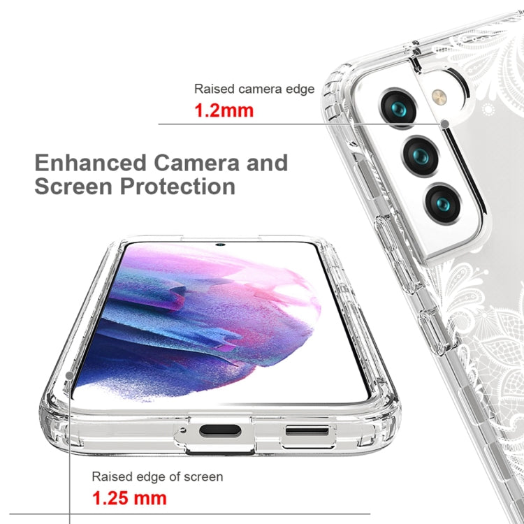 For Samsung Galaxy S22 5G PC+TPU Transparent Painted Phone Case