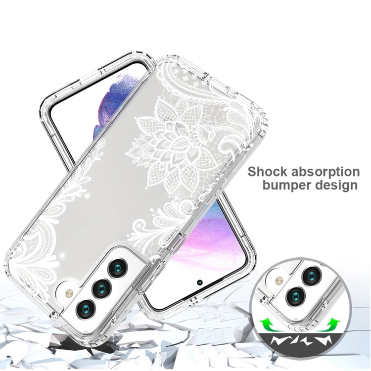 For Samsung Galaxy S22 5G PC+TPU Transparent Painted Phone Case