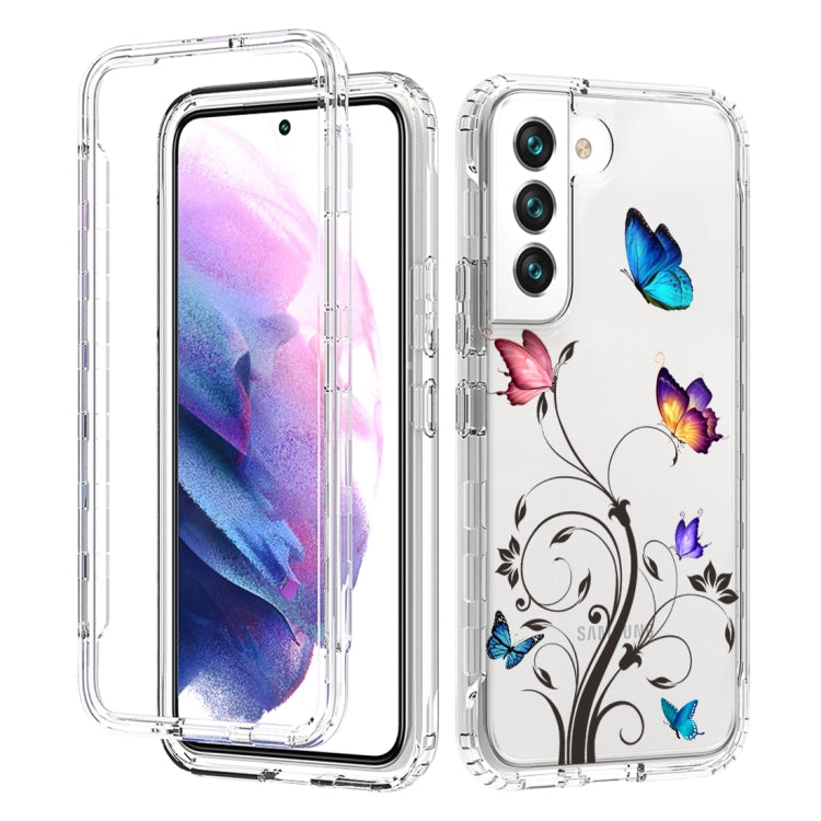 For Samsung Galaxy S22 5G PC+TPU Transparent Painted Phone Case