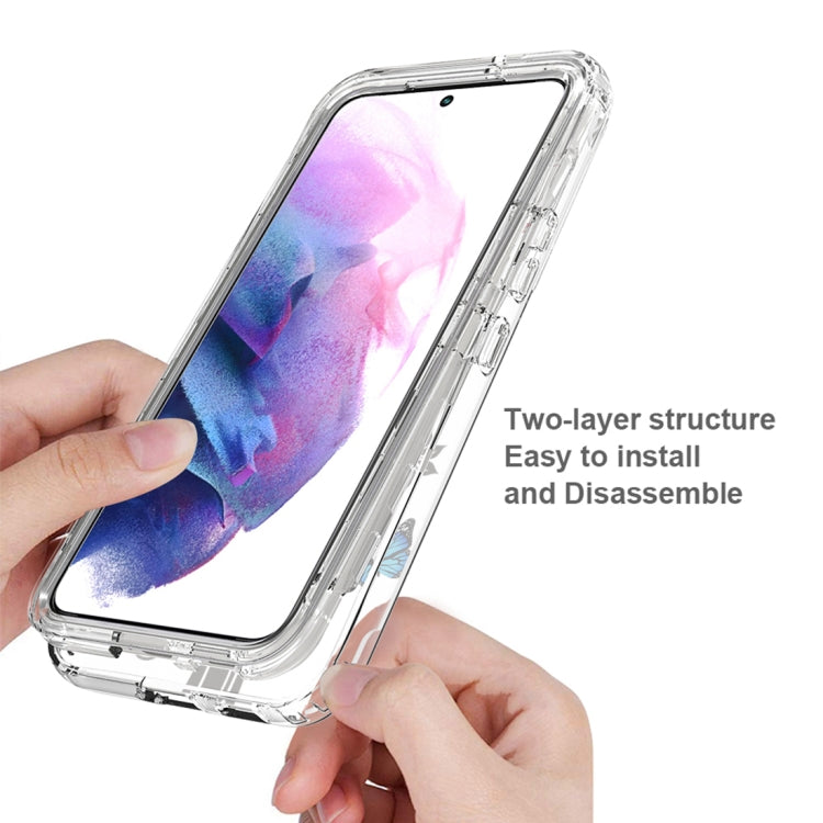 For Samsung Galaxy S22 5G PC+TPU Transparent Painted Phone Case