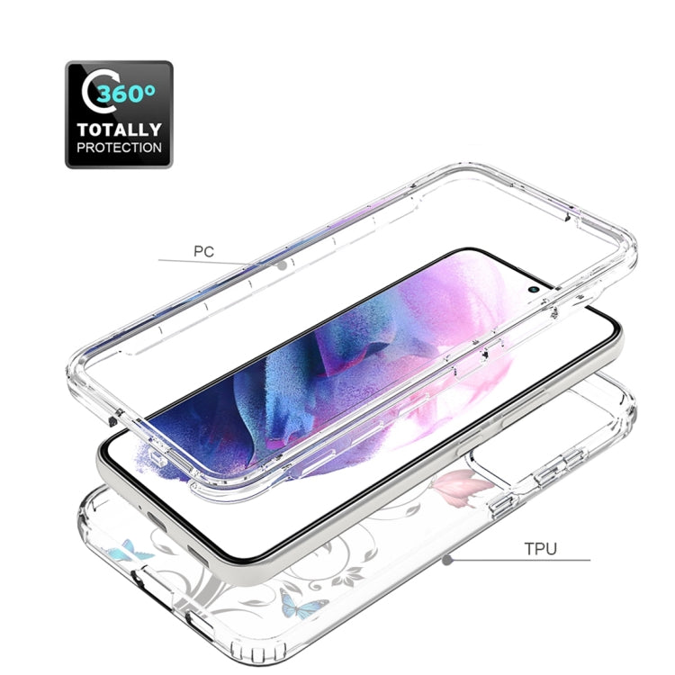 For Samsung Galaxy S22 5G PC+TPU Transparent Painted Phone Case