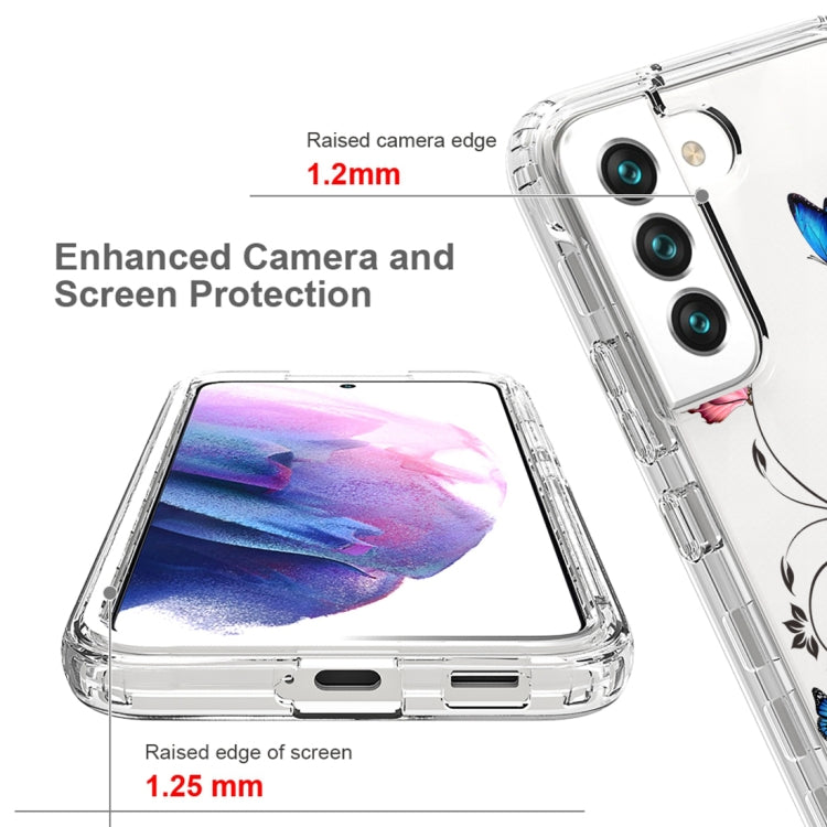 For Samsung Galaxy S22 5G PC+TPU Transparent Painted Phone Case