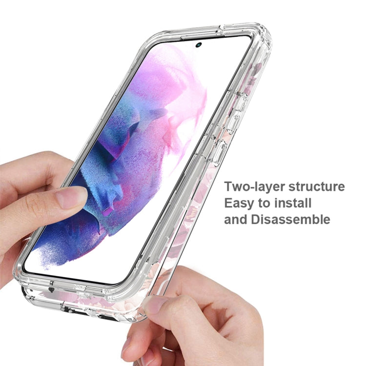 For Samsung Galaxy S22 5G PC+TPU Transparent Painted Phone Case