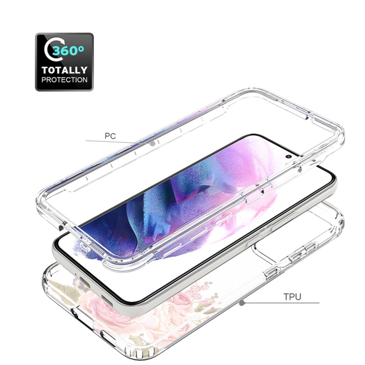 For Samsung Galaxy S22 5G PC+TPU Transparent Painted Phone Case
