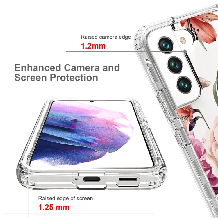 For Samsung Galaxy S22 5G PC+TPU Transparent Painted Phone Case