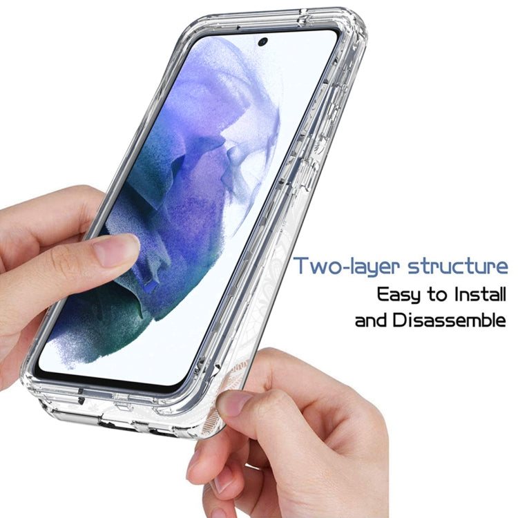 For Samsung Galaxy S22+ 5G PC+TPU Transparent Painted Phone Case