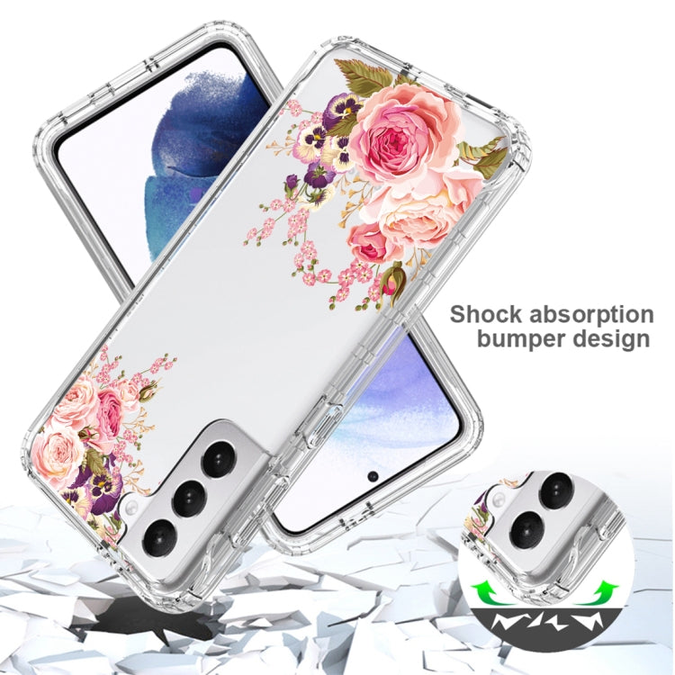 For Samsung Galaxy S22+ 5G PC+TPU Transparent Painted Phone Case