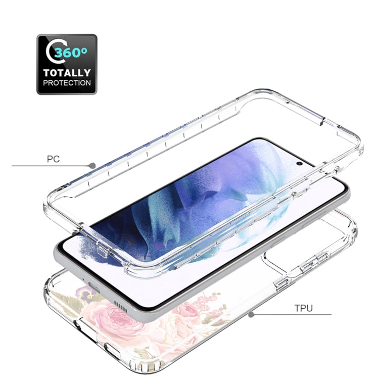 For Samsung Galaxy S22+ 5G PC+TPU Transparent Painted Phone Case