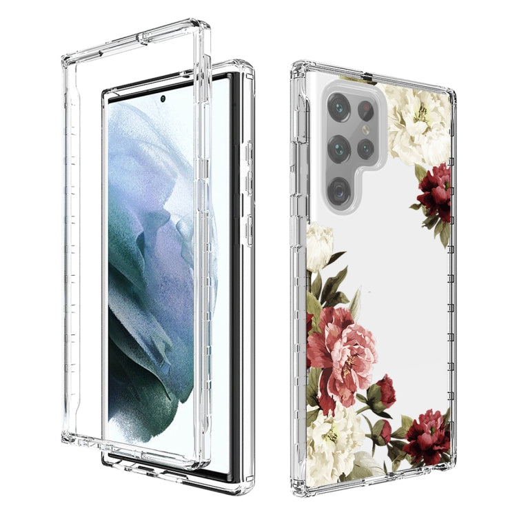 For Samsung Galaxy S22 Ultra 5G PC+TPU Transparent Painted Phone Case