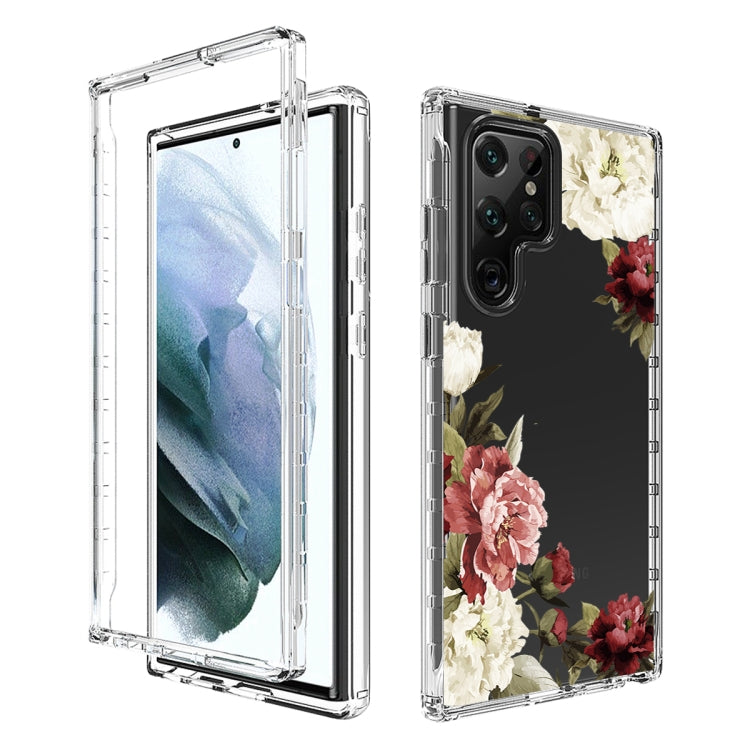 For Samsung Galaxy S22 Ultra 5G PC+TPU Transparent Painted Phone Case