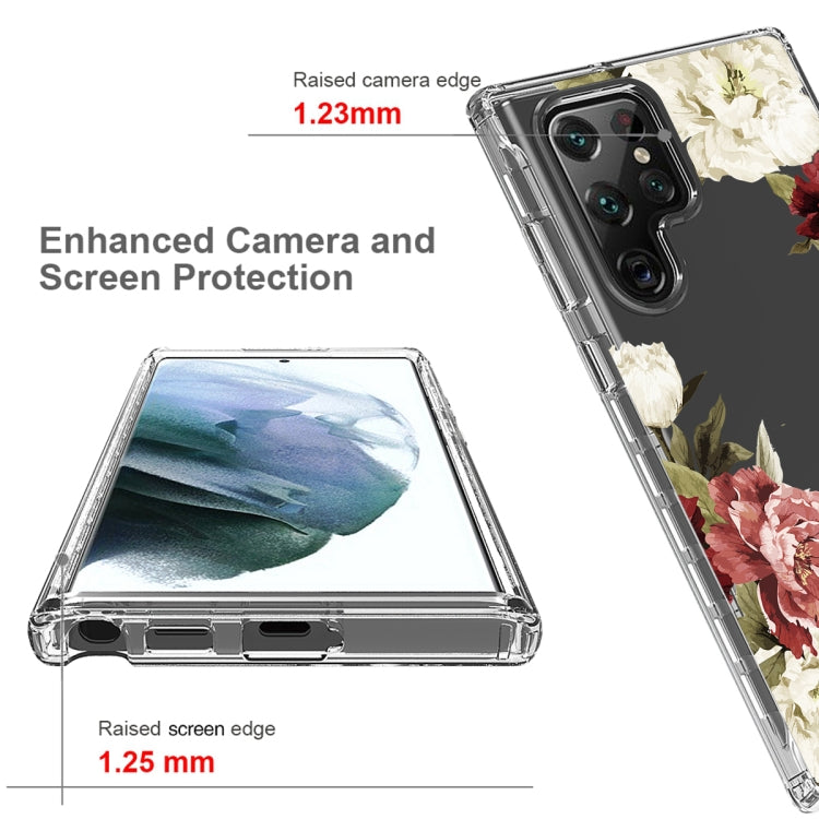 For Samsung Galaxy S22 Ultra 5G PC+TPU Transparent Painted Phone Case