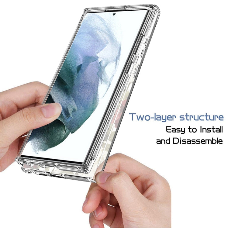 For Samsung Galaxy S22 Ultra 5G PC+TPU Transparent Painted Phone Case