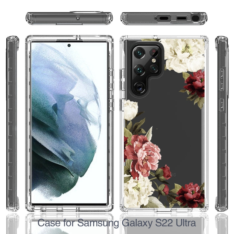 For Samsung Galaxy S22 Ultra 5G PC+TPU Transparent Painted Phone Case