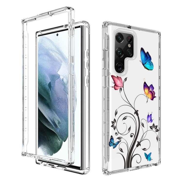 For Samsung Galaxy S22 Ultra 5G PC+TPU Transparent Painted Phone Case
