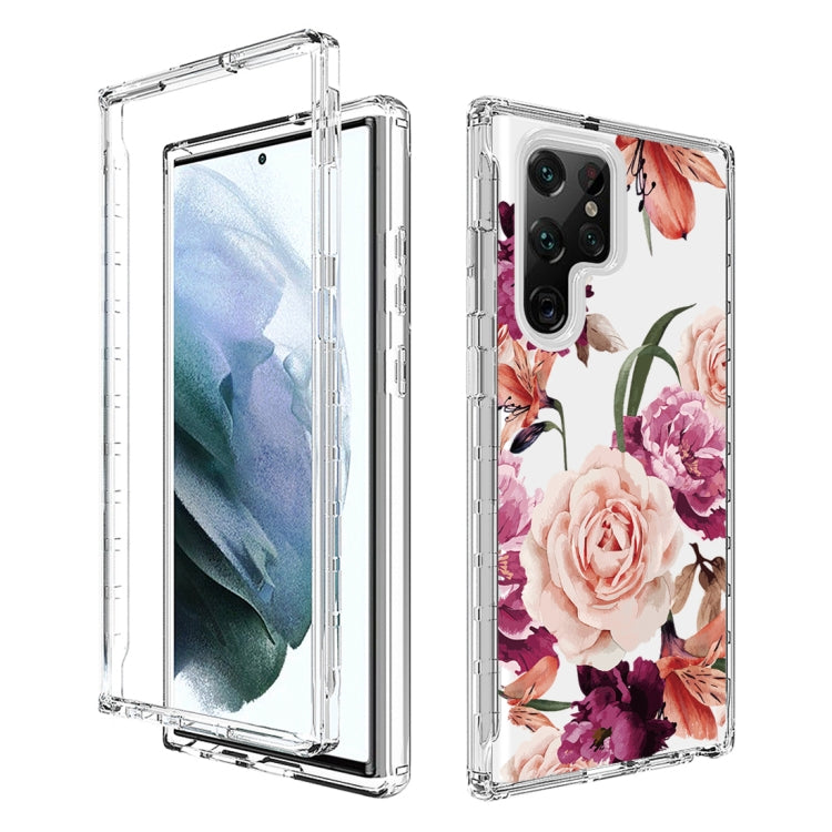 For Samsung Galaxy S22 Ultra 5G PC+TPU Transparent Painted Phone Case