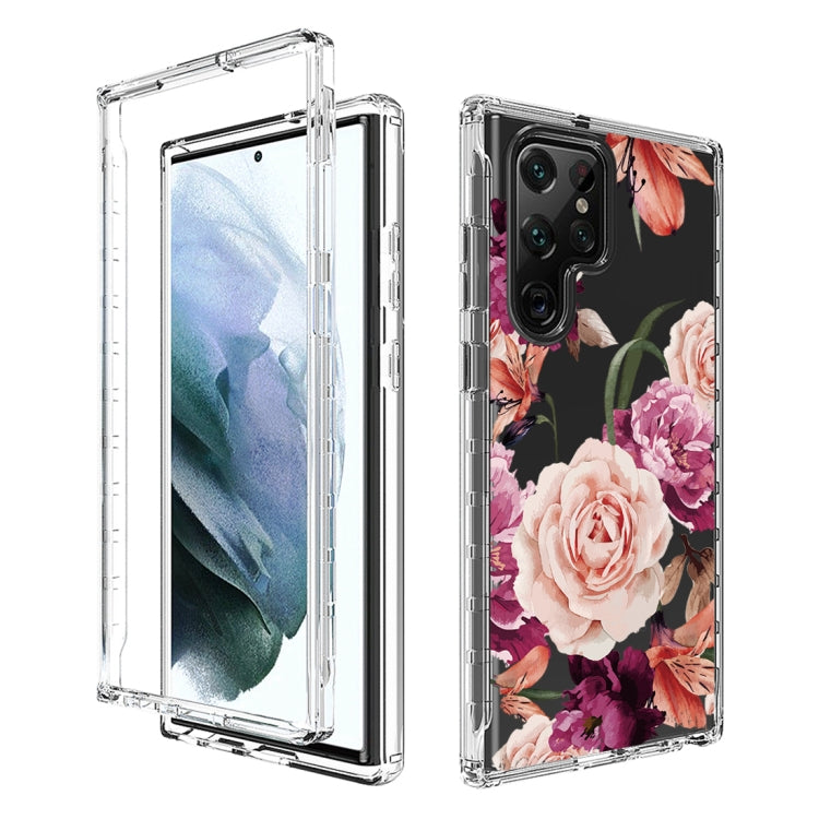For Samsung Galaxy S22 Ultra 5G PC+TPU Transparent Painted Phone Case