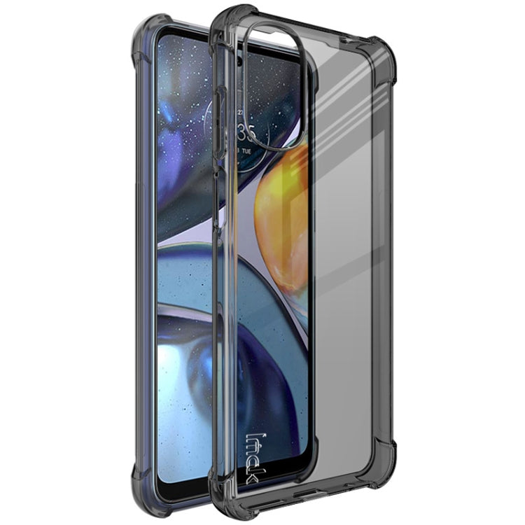 For Motorola Moto G22 4G IMAK All Coverage Shockproof Airbag TPU Case with Screen Protector
