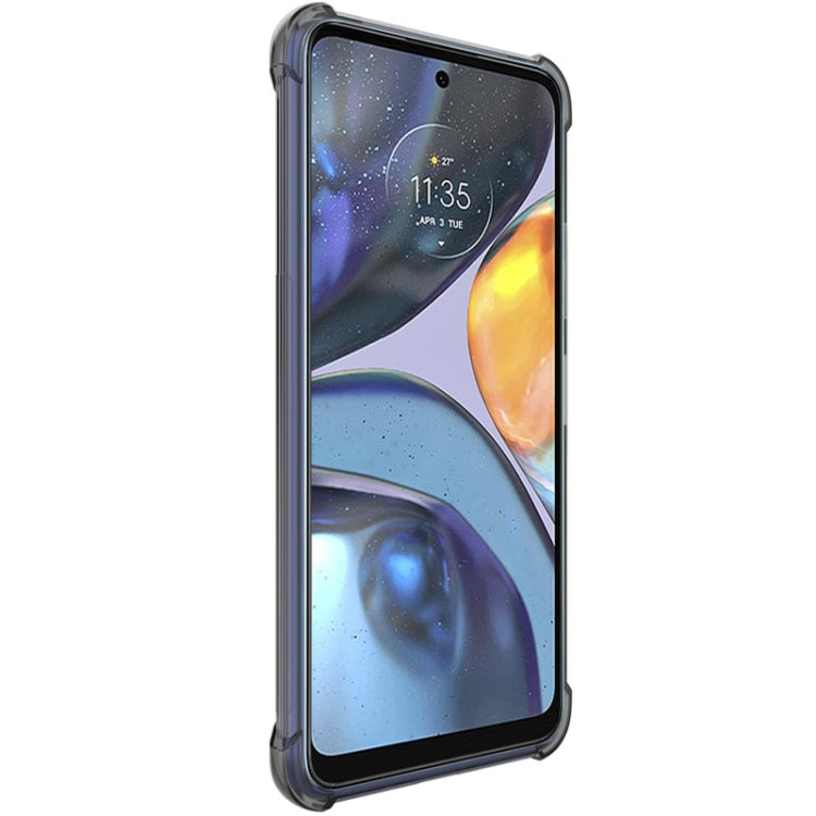 For Motorola Moto G22 4G IMAK All Coverage Shockproof Airbag TPU Case with Screen Protector