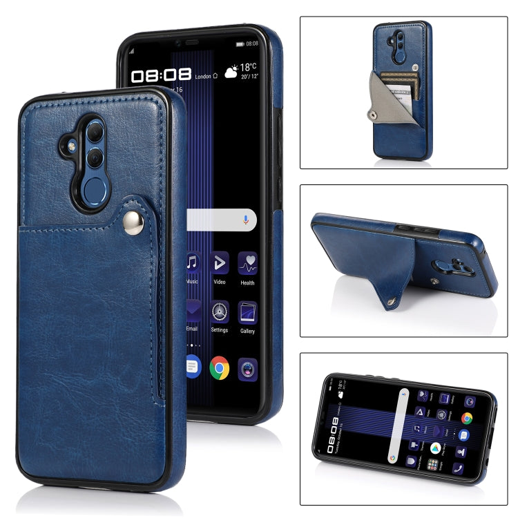 For Huawei Mate 20 Lite Pure Color Oblique Card PU + TPU Phone Case