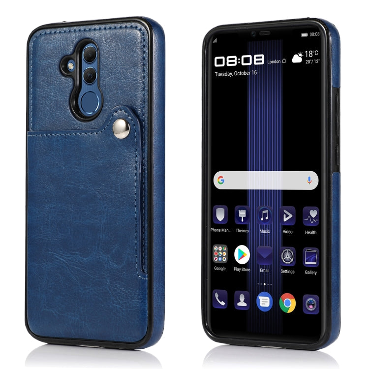 For Huawei Mate 20 Lite Pure Color Oblique Card PU + TPU Phone Case