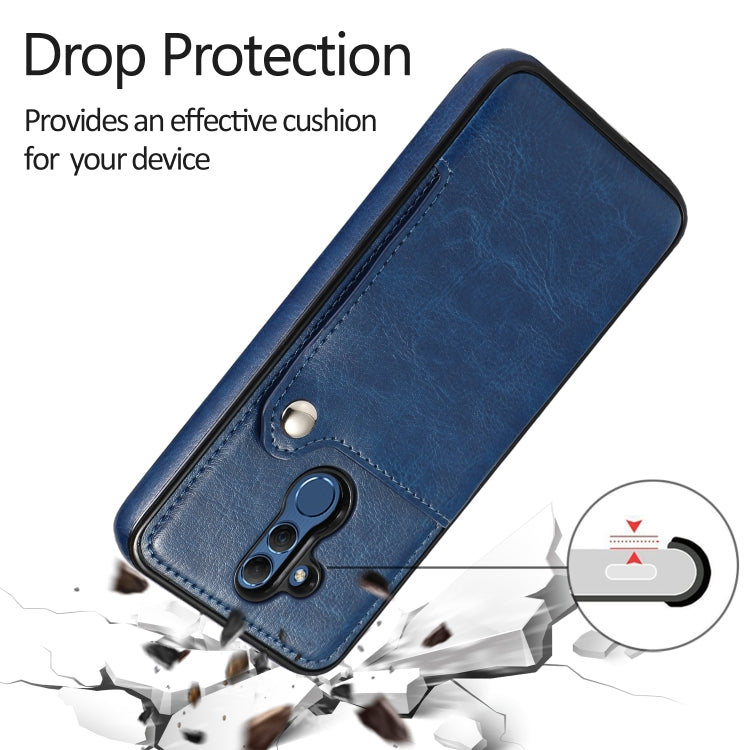 For Huawei Mate 20 Lite Pure Color Oblique Card PU + TPU Phone Case