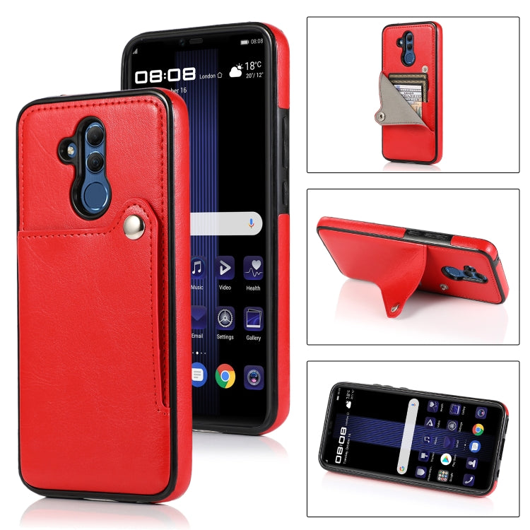 For Huawei Mate 20 Lite Pure Color Oblique Card PU + TPU Phone Case