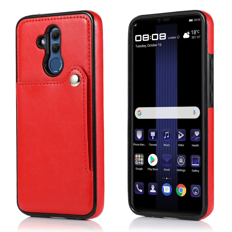 For Huawei Mate 20 Lite Pure Color Oblique Card PU + TPU Phone Case