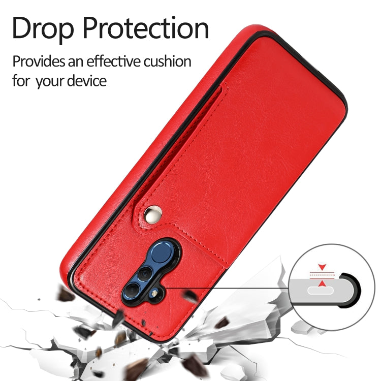 For Huawei Mate 20 Lite Pure Color Oblique Card PU + TPU Phone Case