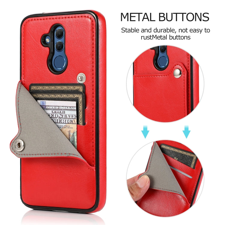 For Huawei Mate 20 Lite Pure Color Oblique Card PU + TPU Phone Case