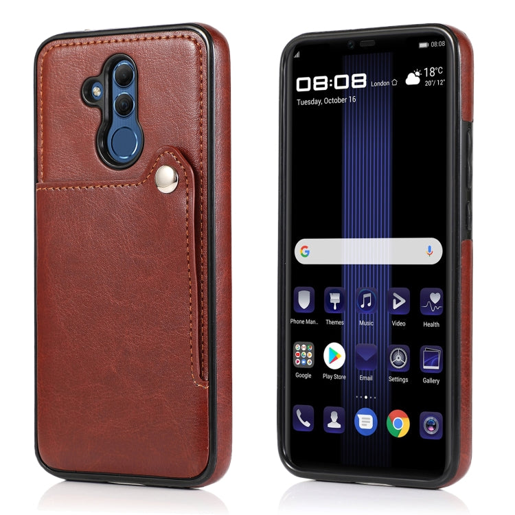 For Huawei Mate 20 Lite Pure Color Oblique Card PU + TPU Phone Case