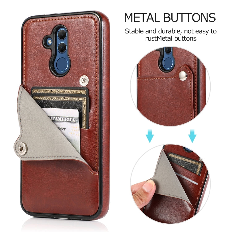 For Huawei Mate 20 Lite Pure Color Oblique Card PU + TPU Phone Case