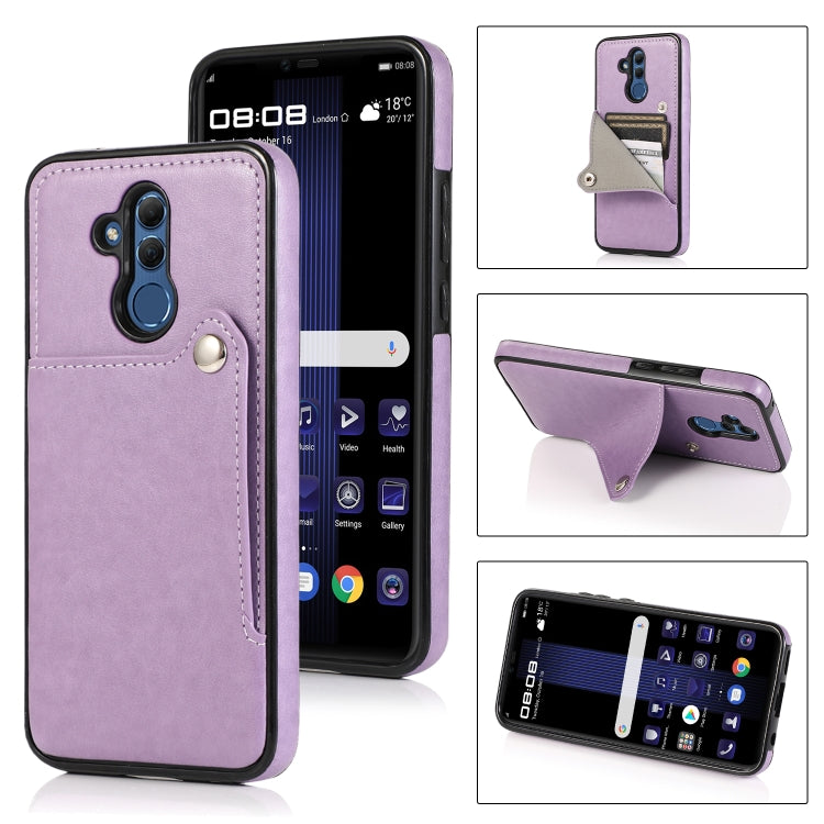 For Huawei Mate 20 Lite Pure Color Oblique Card PU + TPU Phone Case