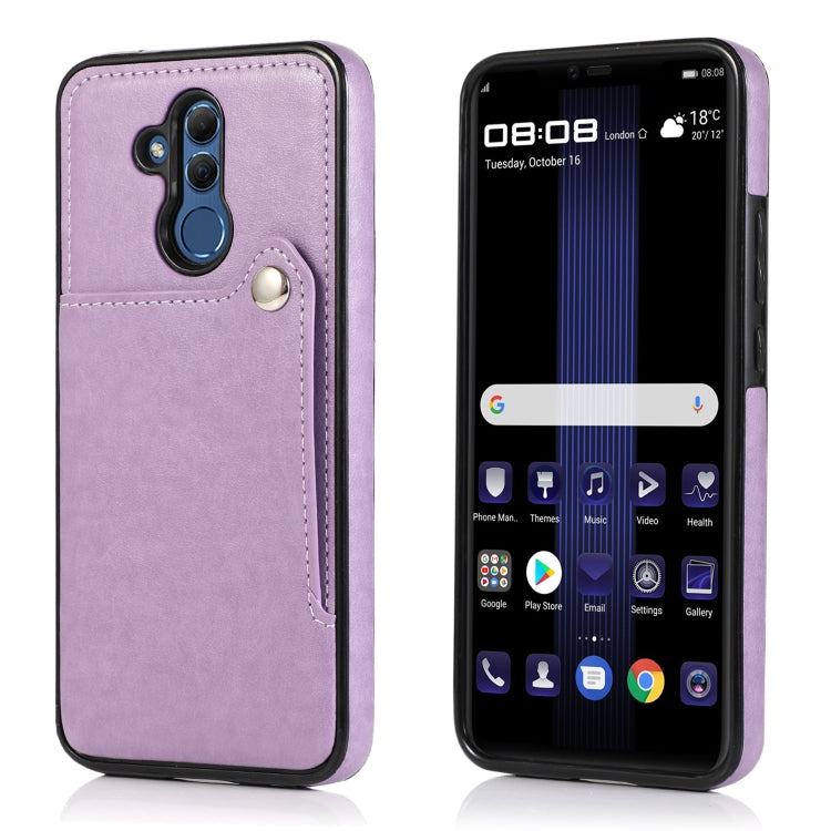 For Huawei Mate 20 Lite Pure Color Oblique Card PU + TPU Phone Case