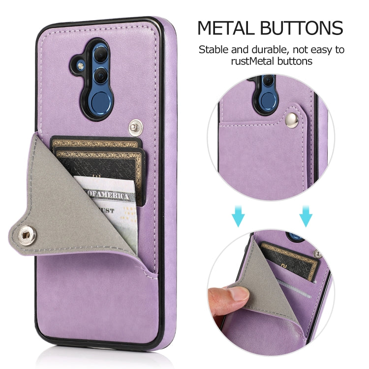 For Huawei Mate 20 Lite Pure Color Oblique Card PU + TPU Phone Case