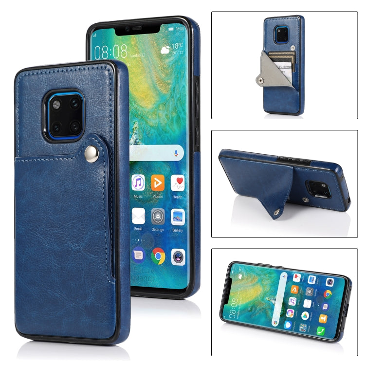 For Huawei Mate 20 Pro Pure Color Oblique Card PU + TPU Phone Case