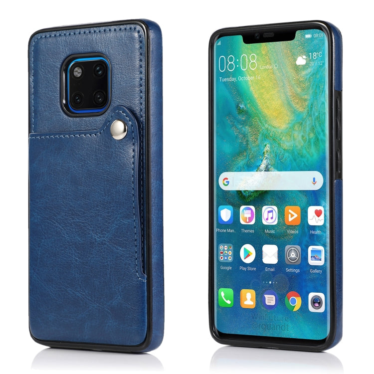 For Huawei Mate 20 Pro Pure Color Oblique Card PU + TPU Phone Case