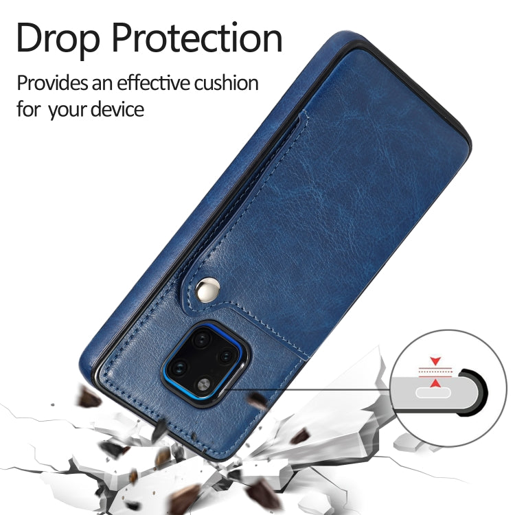 For Huawei Mate 20 Pro Pure Color Oblique Card PU + TPU Phone Case