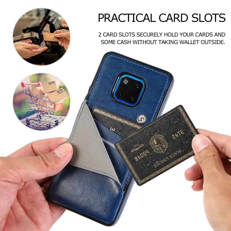 For Huawei Mate 20 Pro Pure Color Oblique Card PU + TPU Phone Case