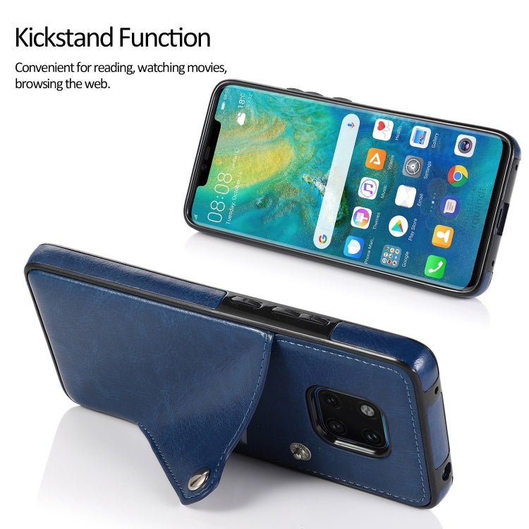 For Huawei Mate 20 Pro Pure Color Oblique Card PU + TPU Phone Case