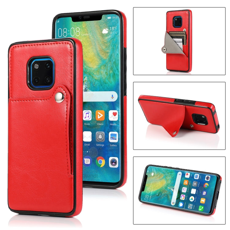 For Huawei Mate 20 Pro Pure Color Oblique Card PU + TPU Phone Case