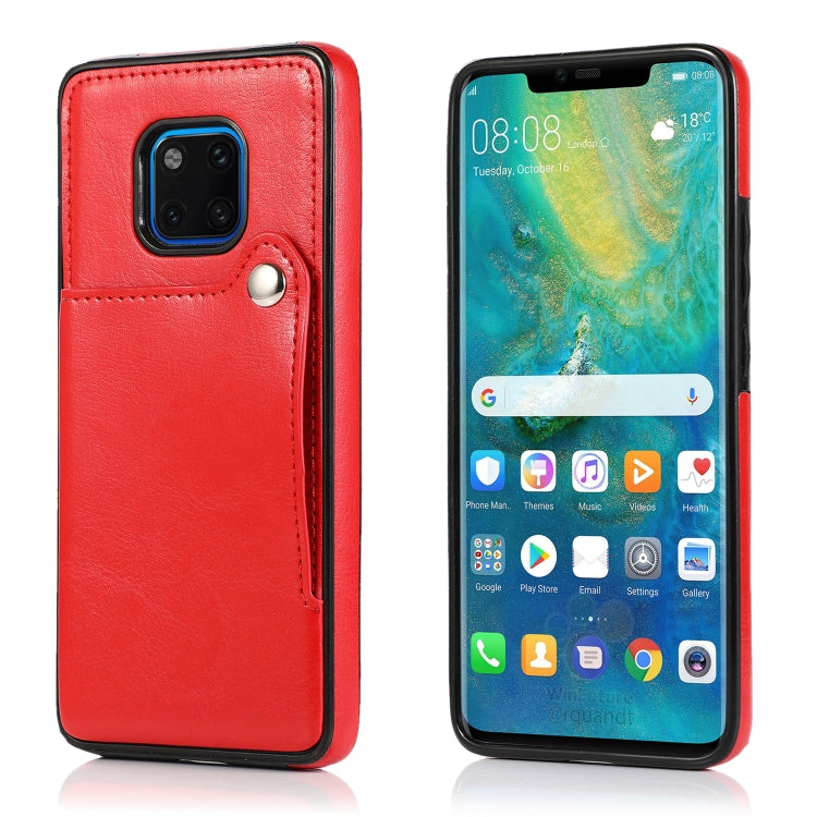 For Huawei Mate 20 Pro Pure Color Oblique Card PU + TPU Phone Case