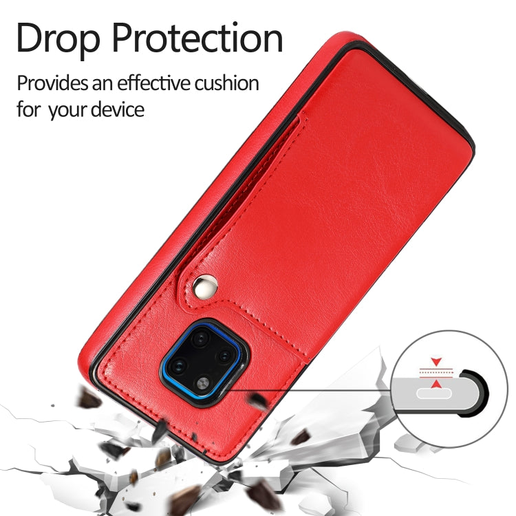 For Huawei Mate 20 Pro Pure Color Oblique Card PU + TPU Phone Case