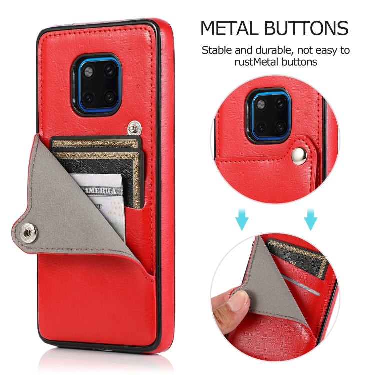 For Huawei Mate 20 Pro Pure Color Oblique Card PU + TPU Phone Case