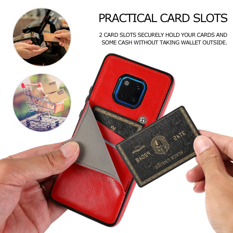For Huawei Mate 20 Pro Pure Color Oblique Card PU + TPU Phone Case