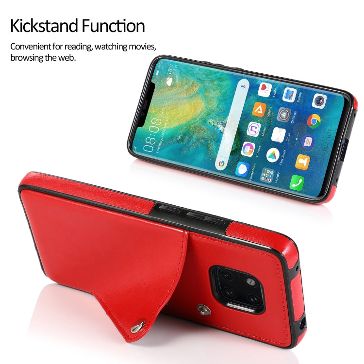 For Huawei Mate 20 Pro Pure Color Oblique Card PU + TPU Phone Case